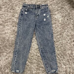 SHEIN Kids Blue Distressed Jeans
